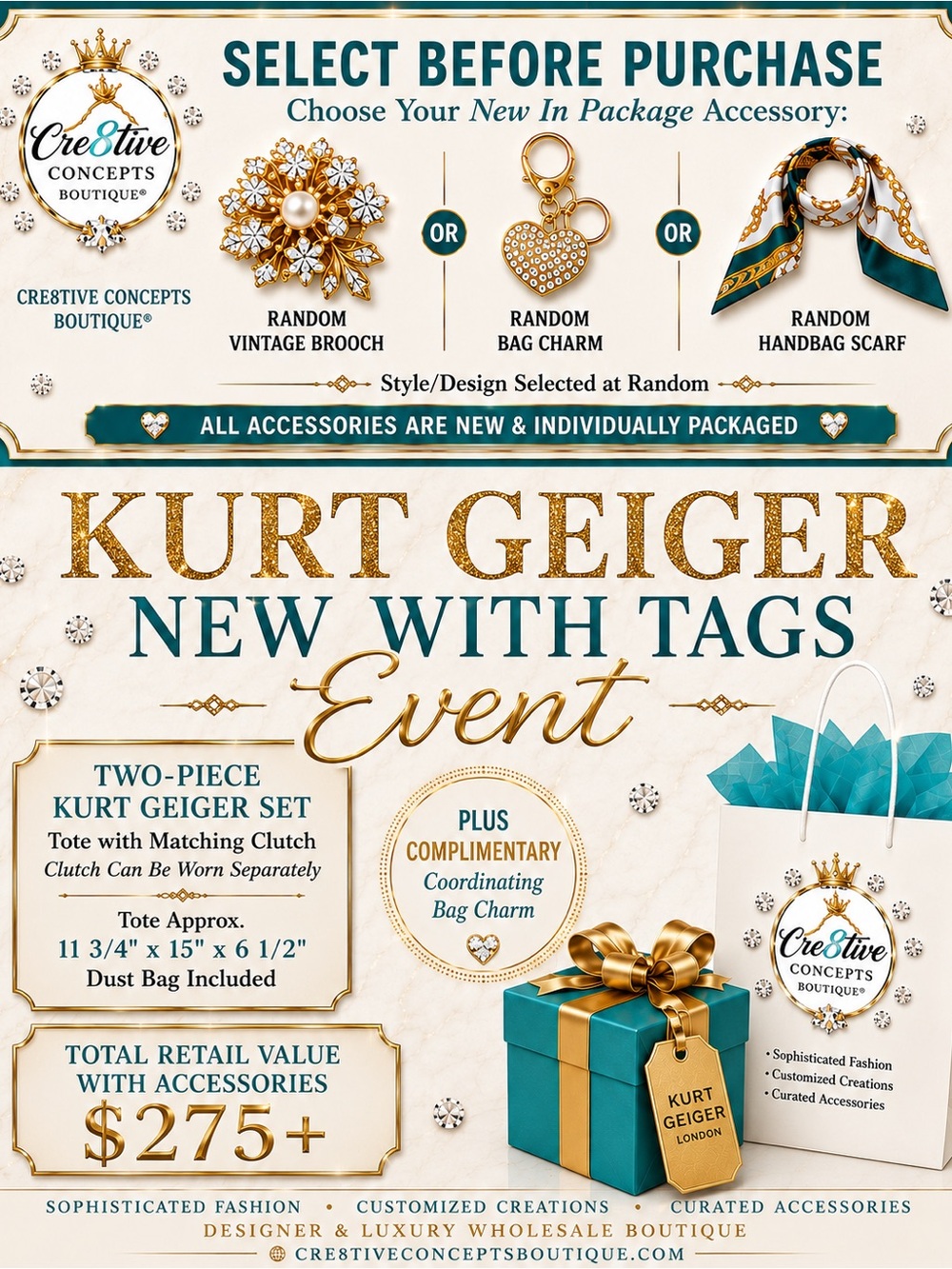 Cre8tive’s Exclusive Kurt Geiger New With Tags Event - Picture 2 of 2